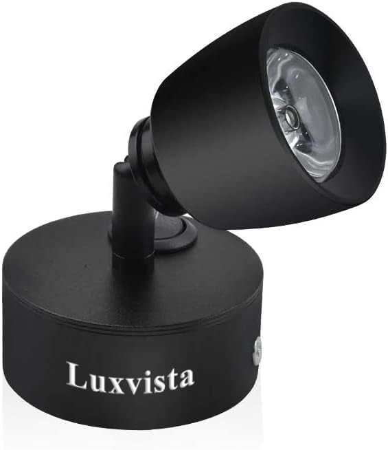 Luxvista 12V RV Beside Reading Light - Rotatable 12 Volt LED Interior Light Wall Sconce Reading Spotlight for Bedside Lamp, RV, Caravan, 5th Wheel or Vehicles Warm White