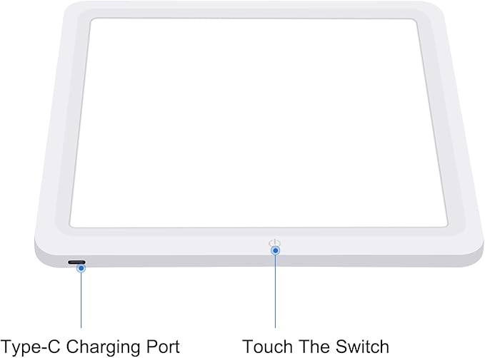 PULUZ Photo Studio LED Shadowless Light Panel 8" X 8" / 20 x 20 cm Photography Softbox Bottom Light with USB Power Cable for Food Jewelry Cosmetic Crafts Shooting