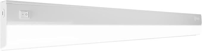 33” LED Direct Wire Under Cabinet Light with On/Off Switch - LED Lights for Kitchen - Selectable CCT 2700K-5000K, 952-1008 Lumens, 14W - UCB Hardwired Under Cabinet Lighting by NICOR Lighting