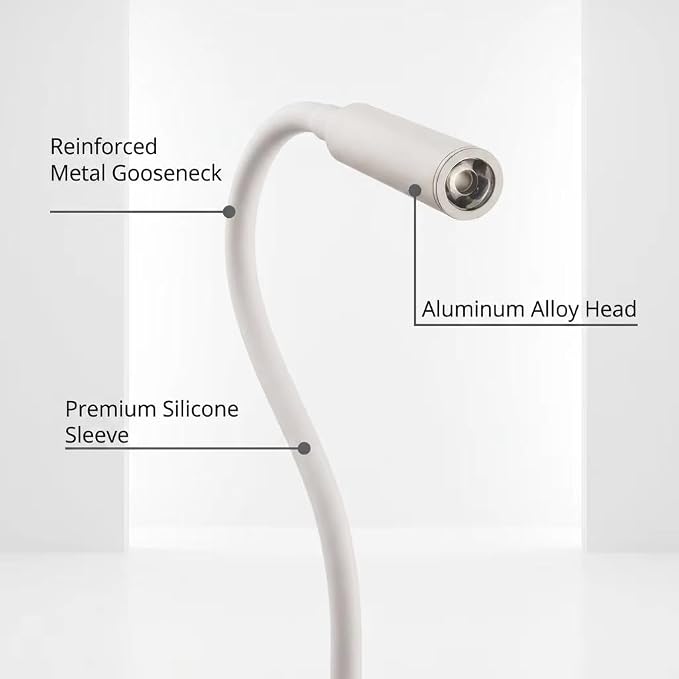 2-Pack Bed Reading Light Wall Mount Lamp, Flexible Neck Reading Lamps, Warm White 3000K Spot Light for Hotel, Marine, Yacht, Bunk Bed 4.92ft Cord Plug-in (White)