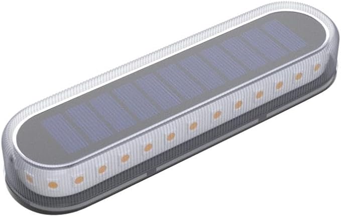 Lacasa Solar Deck Lights, 4 Pack 40LM Solar Powered Step Lights, LED Dock Light Warm White 2700K Outdoor In-Ground Lights IP68 Waterproof Auto ON/Off for Garden Stairs Driveway Pathway Lighting