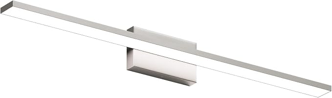Ralbay Brushed Nickel Vanity Light for Bathroom Metal Acrylic Modern LED Bathroom Light Fixtures Brushed Nickel 40inch