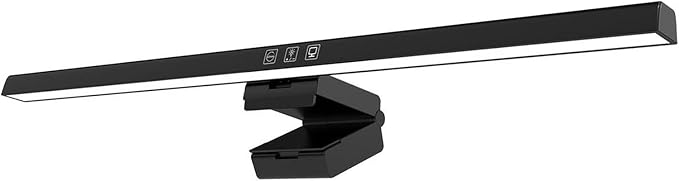 Fafeicy Screen Monitor Light Bar, LED Task Lamp with Adjustable Brightness, Ideal for Home Office and Gaming Setup, 500mm White (Black)
