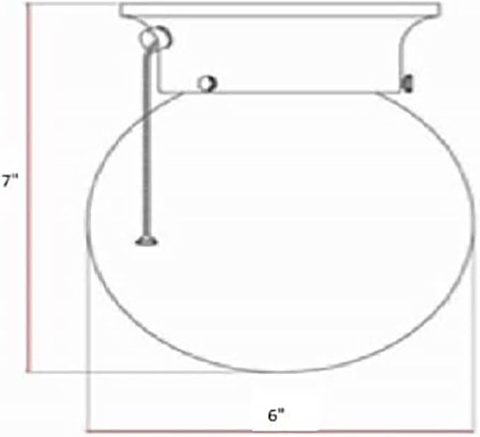 Design House Millbridge Globe 6 Inch Diameter Indoor Ceiling Light Fixture with Pull Chain, for Bedroom, Hallway, Closet & Dining Room, Opal Glass, Oil Rubbed Bronze, 519264 | Dimmable, Ceiling Mount, Traditional, Steel, Lighting, 519264