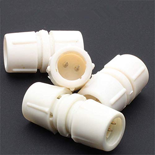 30pcs I Type White PVC Splice Connector for LED Rope Light 2 Wire