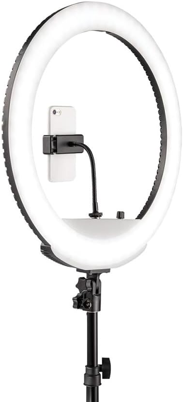 Westcott 18” Bi-Color LED Ring Light Kit with Batteries and Stand Professional Studio Continuous Lighting for Photography, Video Conferencing, Hair & Makeup Salons, Tattoo Studios, YouTube & TikTok | Batteries, Makeup Salons, Tattoo Studios, Video Conf...