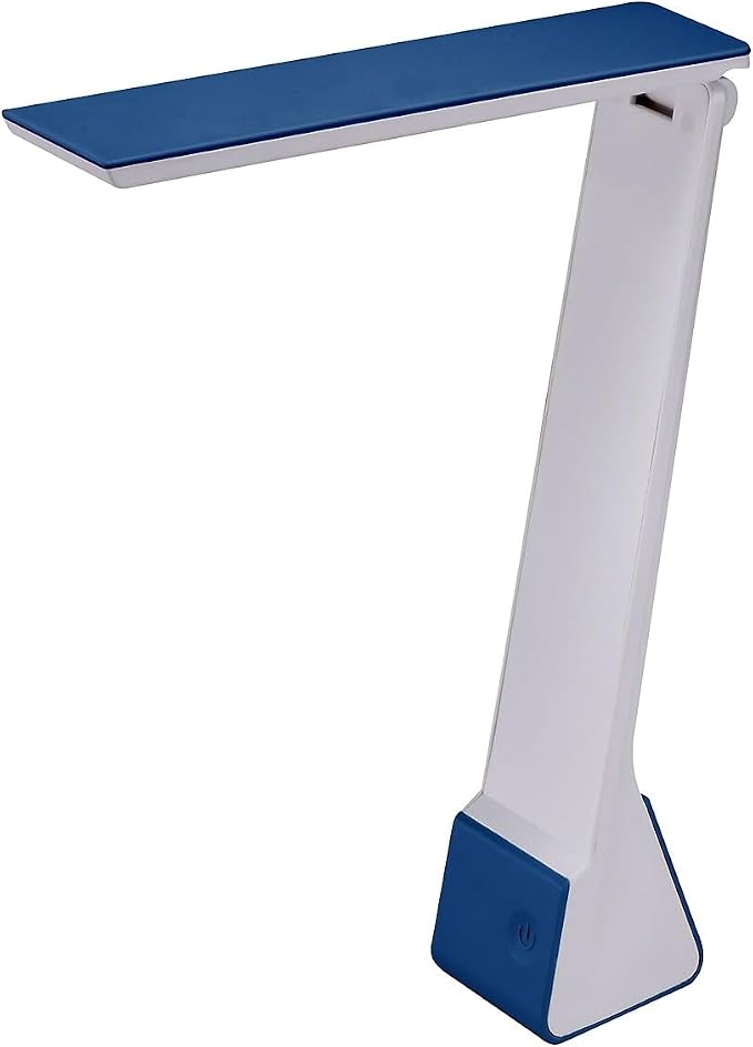 Bostitch Office Rechargable Battery Led Desk Lamp, 3 Color Temperatures, Flip Open, Blue (KT-VLED1810-BLUE)