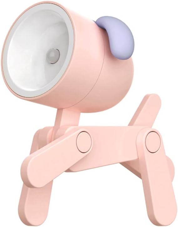 Cute Night Light for Kids, Adorable Mini Led Table Desk Lamp, Decorative Lamp Nightstand, Animal Pet Nightlights, Christmas Decorate Birthday Gifts for Children, Students (1 x Pink Dog)
