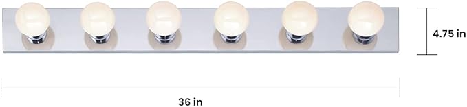 Nuvo Lighting SF77/194 Transitional Six Light Vanity in Chrome finish
