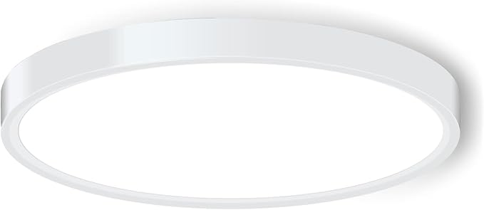 LED Ceiling Light Fixture Flush Mount, 9inch Low Profile Ceiling Light | 18W 5000K, Slim Flat Surface Mount Ceiling Lights for Bedroom Kitchen Hallway Laundry Stairwell Basement Closet White