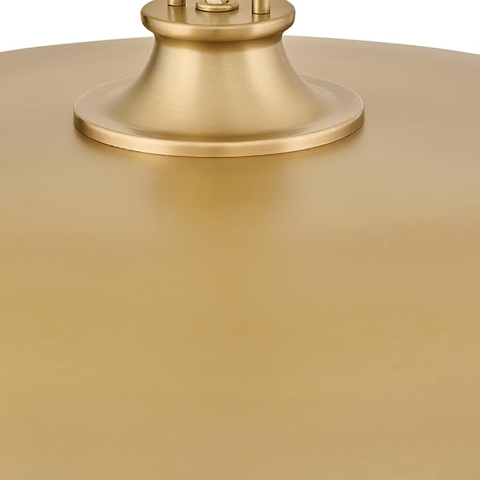 Hinkley Sadie 24" Large Dome Chandelier, Lacquered Brass Finish | Saucer Pendant, Includes (5) 7" Chain Linked Stems, Needs a Med. LED Bulb, Adjustable Height, Dining Room, Kitchen