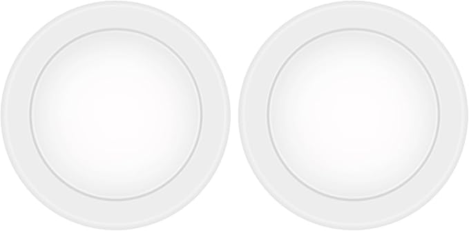 2 Pack 6 Inch LED Disk Light, Dimmable Flush Mount Ceiling Lights, Daylight 5000K, 15W 1100LM, CRI 90+, Low Profile Surface Mount Ceiling Disc Light, Wet Rated, Installs into Junction Box, ETL & FCC