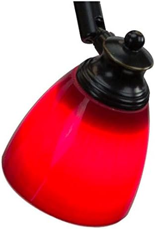 4 Lights Fixed Track Lighting Kit - Dark Bronze Finish - Red Glass Shade - Wave Bar - D268-44C-DB-BRED
