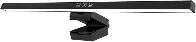 GLOGLOW Screen Monitor Light Bar, ABS Touch Control, Stepless Dimming LED Desk Lamp for Home Office and College Use (Black)