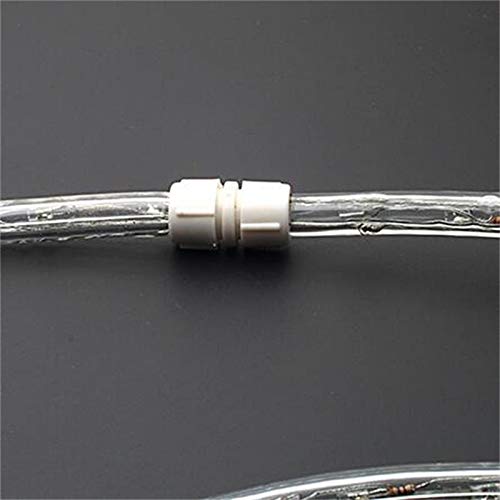 30pcs I Type White PVC Splice Connector for LED Rope Light 2 Wire