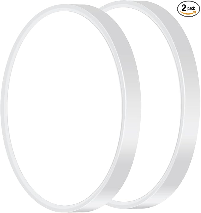 2 Pack LED Flush Mount Ceiling Light Fixture, 9inch Modern LED Ceiling Light 18W 5000K, Low Profile Slim Flat Surface Mount Ceiling Lights for Bedroom Kitchen Hallway Stairwell Basement Closet