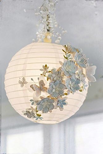 Supla 20 Pack Chinese White Paper Lantern Round 4” 6” 8” 10” 12” White Hanging Lanterns Wedding Party Decorations