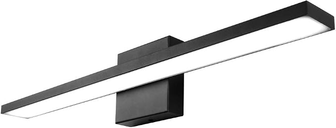 Ralbay 24 inch Modern LED Black Vanity Light 20W Frosted Aluminum for Bathroom Vanity Lighting Fixtures Natural White 4500K