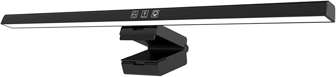 Fafeicy Screen Monitor Light Bar, LED Task Lamp with Adjustable Brightness, Ideal for Home Office and Gaming Setup, 500mm White (Black)