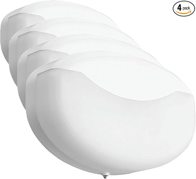Lithonia Lighting FMMCL 840 S1 M4 4000K LED Flush Mount Closet Light with Pull Chain, White, 7" (Pack of 4)
