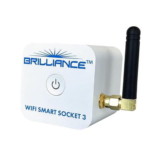 SPW Brilliance WiFi-Smart-Socket-3 LED WiFi Smart Socket - App Control/Alexa - WIFISMARTSOCKET3, White