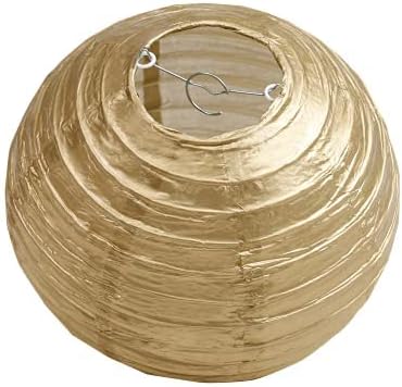 Pack Of 6 Round Paper Lanterns Lamp Wedding Birthday Party Decoration (Gold, 6"/15CM)