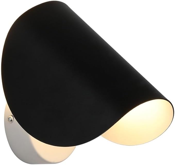 Modern Metal Vanity Wall Mount Light Fixtures Creative Rotatable Hallway Wall Lamps & Sconces G4 Warm Light Mirror Bedroom Wall Sconces for Bedroom Bedside Headboard Living Room T-155(Negro)