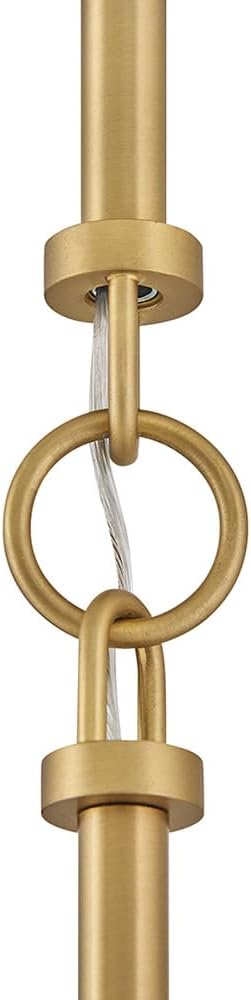 Hinkley Sadie 24" Large Dome Chandelier, Chalk White with Lacquered Brass | Two Tone Saucer Pendant, Includes (5) 7" Downrods, Needs a Med. LED Bulb, Adjustable Height, Dining Room, Kitchen