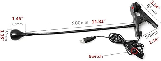 LED Desk Lamp Clip On Light,360°Flexible Gooseneck and Clamp Reading Light | Portable USB Powered Task Light with Clamp,Night Light Clip on for Desk, Bed Headboard and Computers Silver