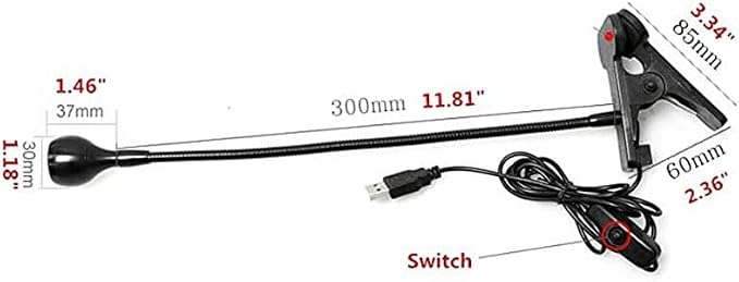 USB 3W Blacklight Fixtures with Gooseneck and Clamp,395NM LED Black Light | Portable UV Glue Curing Lamp, Black Light Lamp for Blacklight Poster, Art Resin Curing,Blacklight Party, Face Paint Black