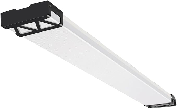 DAKASON 4FT LED Light Fixture for Kitchen Ceiling with Night Lighting, 48inch Wraparound for Laundry 75/65/55W 3/4/5000K Selectable, 4' Shop Light Replacing Fluorescent Tube 1Pack