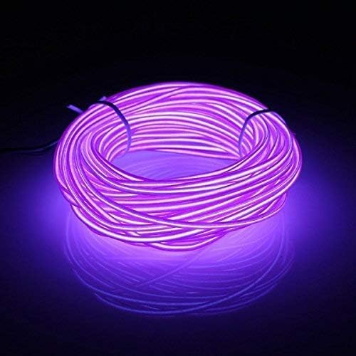 ABALDI EL Wire Battery Powered Flexible Portable Light Illumination Electroluminescence Wires Pack High Brightness for Xmas Party Decoration(3m/9ft,Purple)