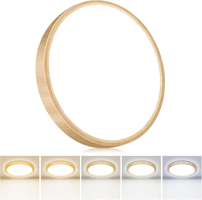 hepside 1PACK Flush Mount LED Ceiling Light Fixture 5CCT 7Inch 15W & 100W Equivalent Closet Light Fixture,Small Round Slim Surface Ceiling Lamp for Hallway,Bathroom,Bedroom,Kitchen,Interior