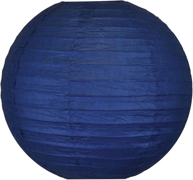 8 Inch Navy Blue Paper Lanterns Graduation Decorations 2025 Chinese lanterns Paper Lamp(Set of 5, Navy Blue)