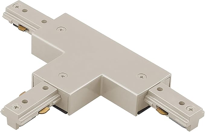 WAC Lighting H Track 120V T-Connector to Connect Three Tracks Perpendicular for H Style 3-Wire Track Systems in Brushed Nickel