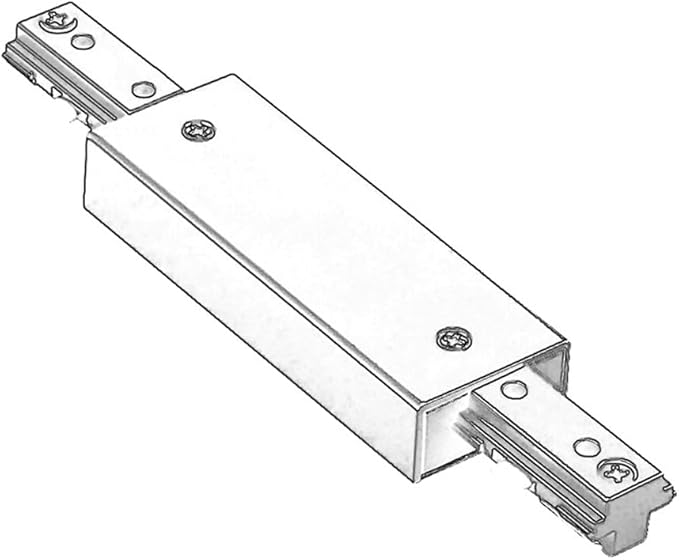 WAC Lighting HI-PWR-WT H Track Power Feedable I Connector, White 0.73x4.13x1.46