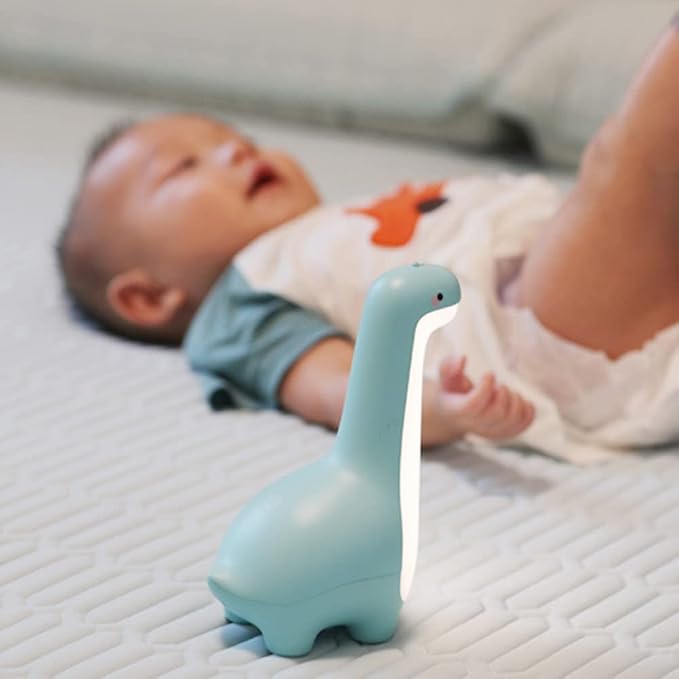 Dinosaur Night Light, Adjustable Night Lamp for Kids Girls Boys, USB Rechargeable Touch Control Bedside Sleep Lamp, Cute Dinosaur Birthday Gifts for Toddlers,Teens, Friends, Blue