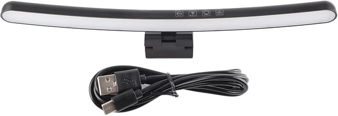 Computer Monitor Lamp with 7 Color RGB Light, cured monitor light Curved Screen Monitor Light Bar Type C, led monitor light with 7 Color RGB Light, Curved Screen Monitor Light Bar Type C for Reading