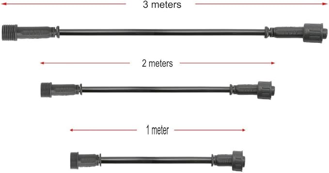 Pack of 5, FVTLED 2m 6.56ft 5Pin Extension Cable Wire with Male and Female Connectors at Both Ends Only for FVTLED RGBW LED Deck Light