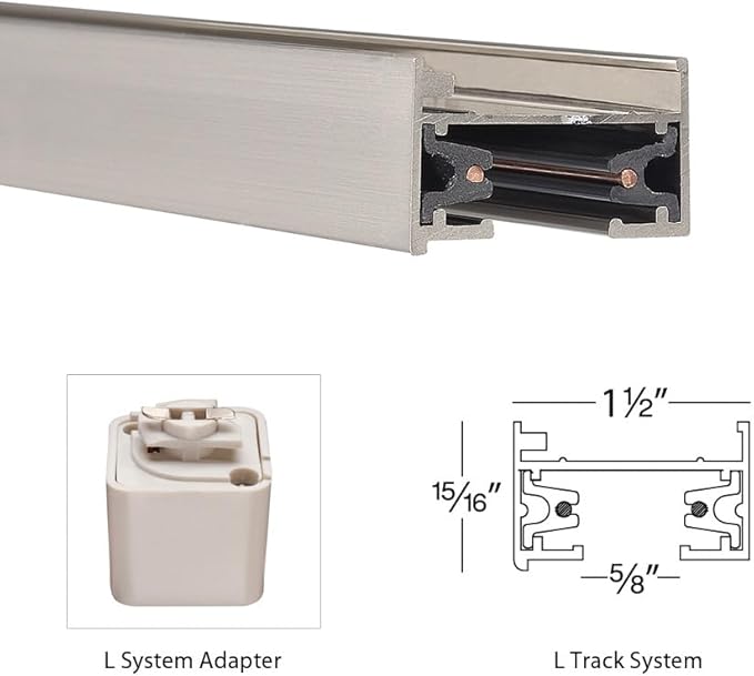 WAC Lighting LT4-BN 120VL Track Single Circuit, Brushed Nickel