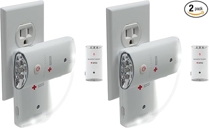 Eton, Buddy Emergency Flashlight/Night Light with Swivel (Pack of 2)