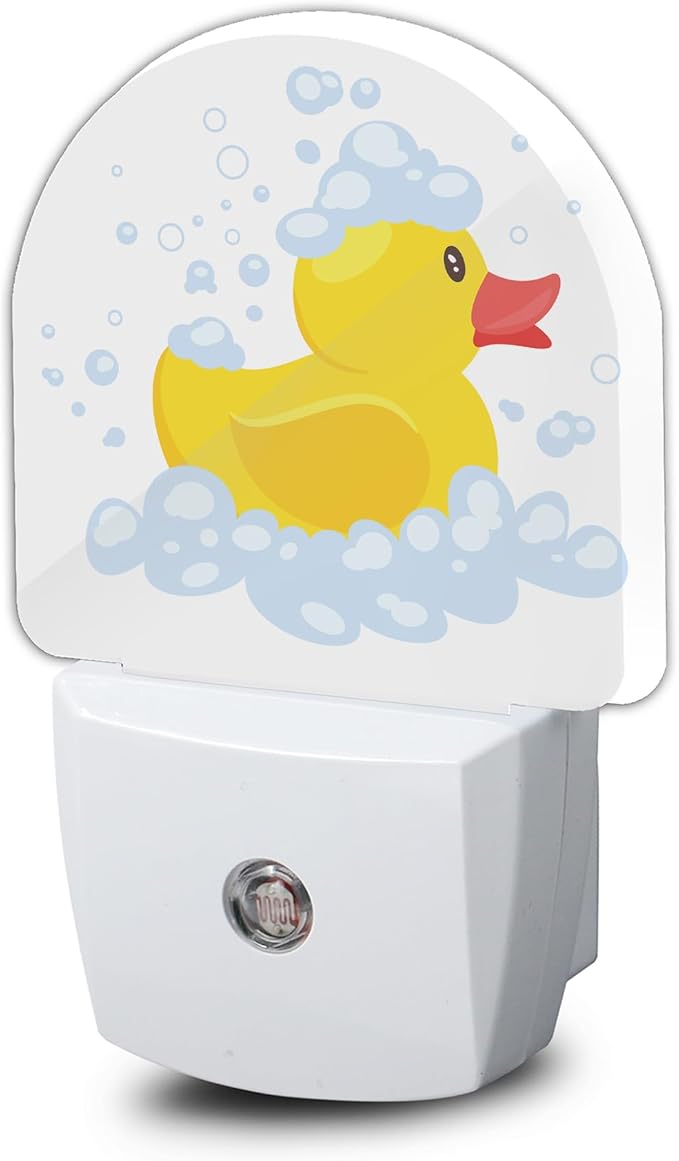 Yellow Rubber Duck Night Light, Cartoon Cute Night Light Plug into Wall with Dusk to Dawn Sensor, LED Lamp Energy Saving Lights for Men Women Boys Girls,Lamp for Bedroom Bathroom Hallway