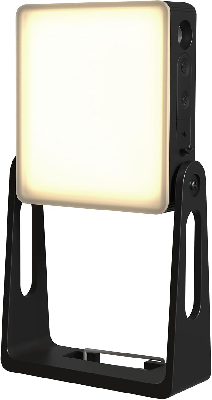 Portable LED Camping Light, 3 Modes,Rechargeable 4000mAh Dimmable Camping Lantern with 360° Rotatable Stand, 2-in-1 Flashlight Emergency Camping Lamp for Home Power Outages, Outdoor Hiking,Hurricane