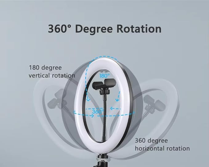 10'' Ring Light Replacement Parts USB Switch Phone Holder 1/4 Screw Joint Without Tripod Stand for Photography LED Circle Lamp Ringlight Video Live Streaming Fill Lights Camera Webcam