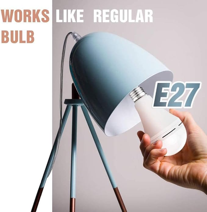 12-Pack Rechargeable Emergency 15W LED Light Bulb,Battery LED Bulbs Light 150W Equivalent for Power Outage Camping Outdoor Activity Hurricane 6000K E26 Base Emergency Lighting Bulb