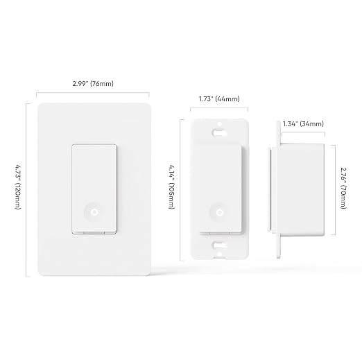 TREATLIFE 3 Way Smart Switch 4 Pack, Neutral Wire Required, 2.4GHz WiFi Smart Light Switch Works with Alexa and Google Home, Remote Control, FCC Certified, No Hub Required