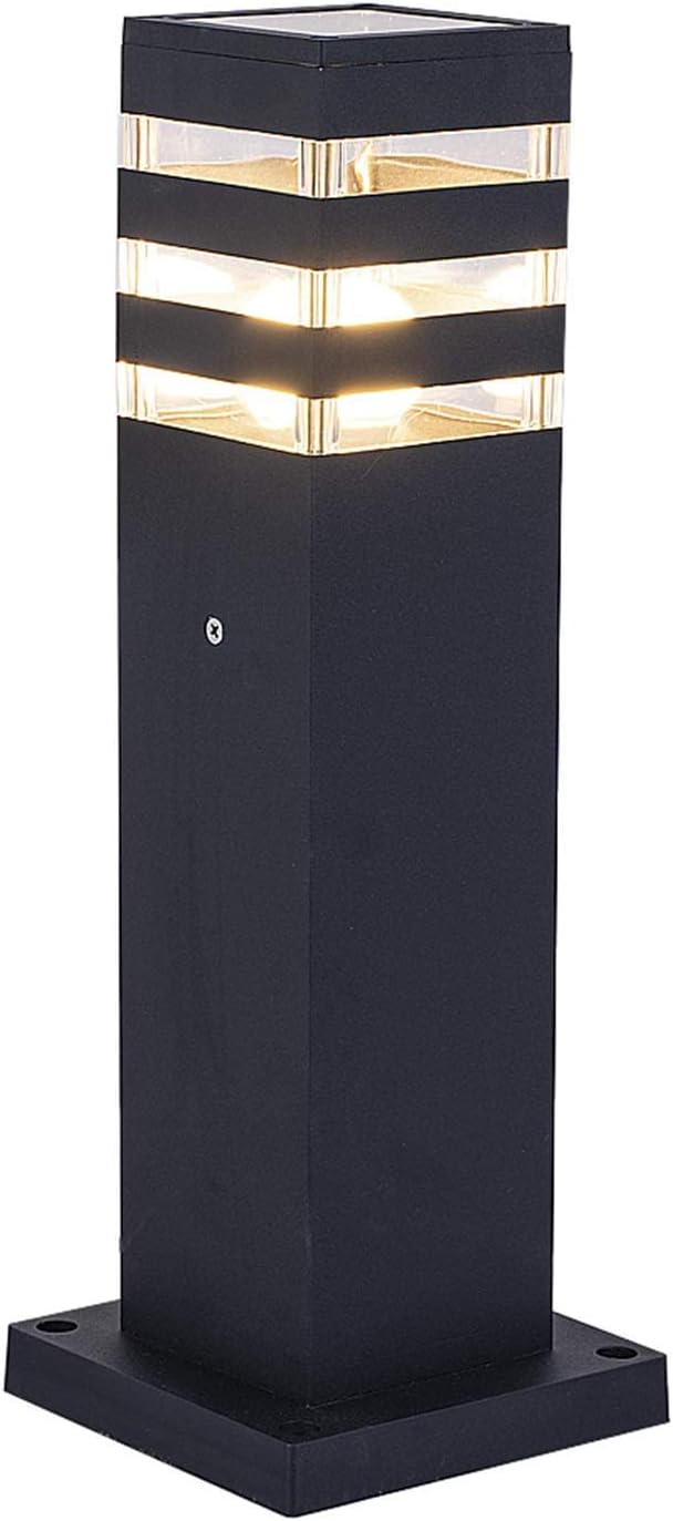 Pathway Lights Post Lights IP55 Waterproof Outdoor Lamp Post Lawn Light Floor Lamp E26 Lampholder Hardwired Suitable for 12V / 24V / 120V Voltage（16in, Black）