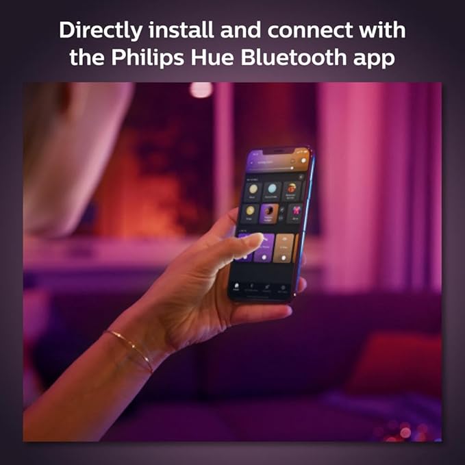 Philips Hue Smart Retrofit Recessed 5/6" LED Downlight 1 Pack - White and Color Ambiance Color-Changing Light 1100LM - Control with Hue App - Compatible with Alexa, Google Assistant and Apple Homekit