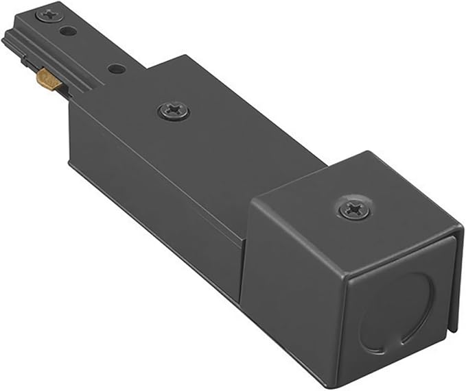 WAC Lighting H Track 120V Live End Conduit, NM/NMC or BX Wire to Power Track from Electric Box for H Style 3-Wire Track Systems in Black