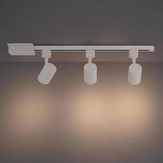 Amped Collection LED 10W Track Head 3000K Warm White Energy Efficient in White for H Track, Standard 3-Wire Track System (Single Light)